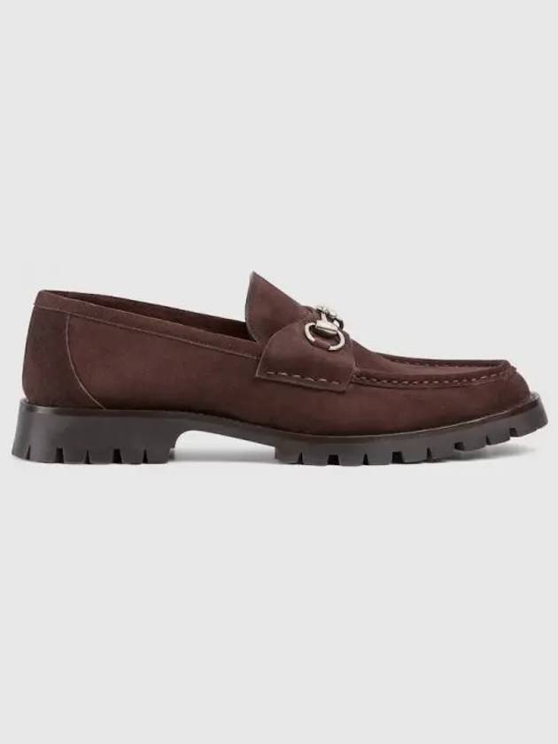 Horsebit Suede Loafer Dark Brown - GUCCI - BALAAN 2