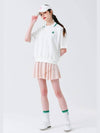 Cooling double layer flare skirt UPF50 PINK - MONBIRDIE GOLF - BALAAN 6