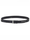 Embroidered Logo Leather Belt Black - MARNI - BALAAN 2