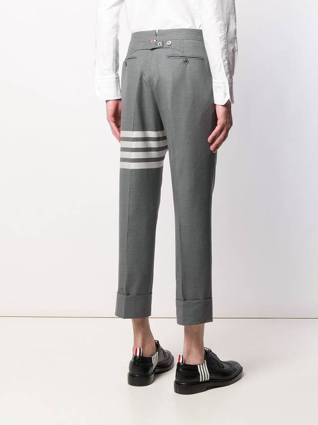 Diagonal Plain Weave Classic Wool Slacks Medium Grey - THOM BROWNE - BALAAN 6