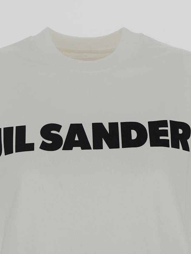 Logo Print Cotton Sweatshirt White - JIL SANDER - BALAAN 4