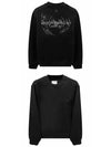 Overfit Wave Graphic Back Logo Sweatshirt Black W243TS28 723B - WOOYOUNGMI - BALAAN 5