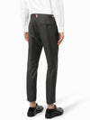 Low Rise Side Tab Wool Slacks Dark Grey - THOM BROWNE - BALAAN 4