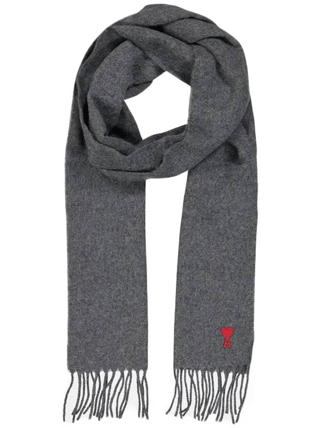 Muffler Scarf BFUSF405 334 061 DARK GRAY - AMI - BALAAN 3