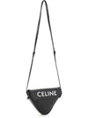 Logo Leather Triangle Cross Bag Black - CELINE - BALAAN 7