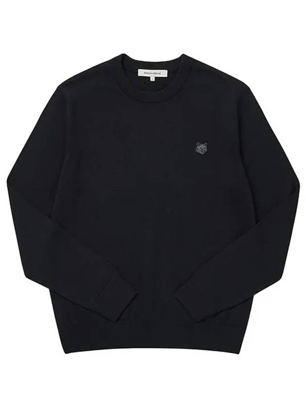 Fox Head Patch Regular Knit Top Black - MAISON KITSUNE - BALAAN 3