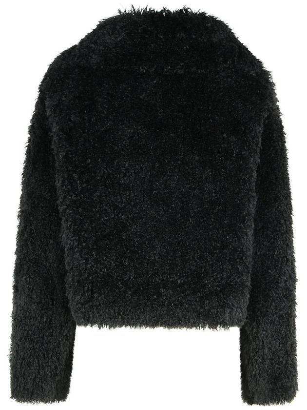 Stand Studio 'Samara' Black Polyester Faux Fur Coat - STAND STUDIO - BALAAN 3