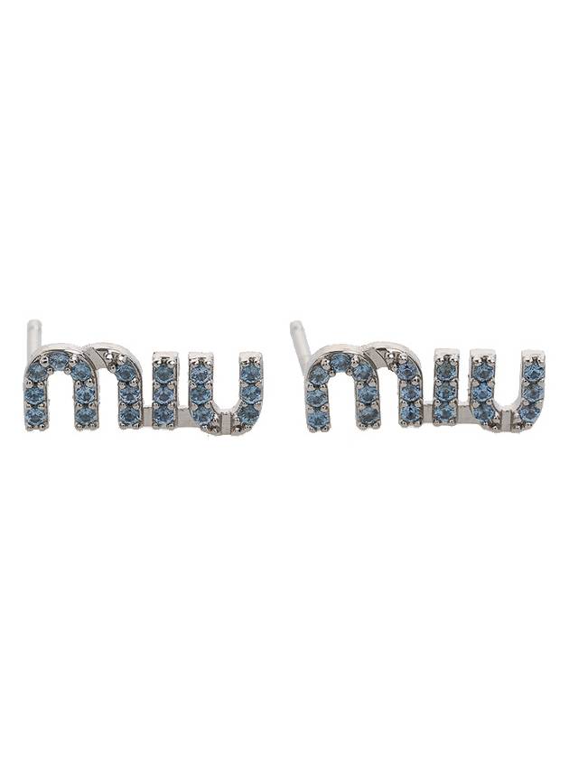 Women s Logo Crystal Earrings 5IO059 2DNC F03WR - MIU MIU - BALAAN 6