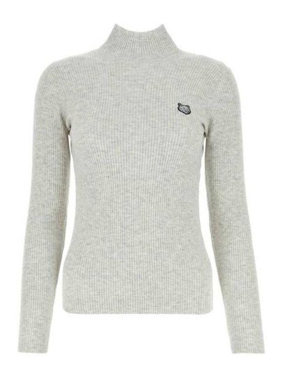 Bold Fox Head Patch Turtleneck Light Grey Melange - MAISON KITSUNE - BALAAN 2