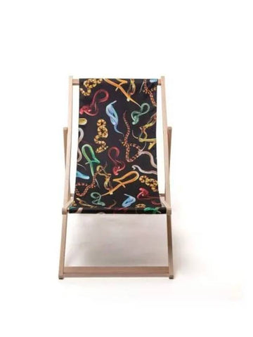 TP Wooden Folding Deck Chair Snake 87x58x81H - SELETTI - BALAAN 1