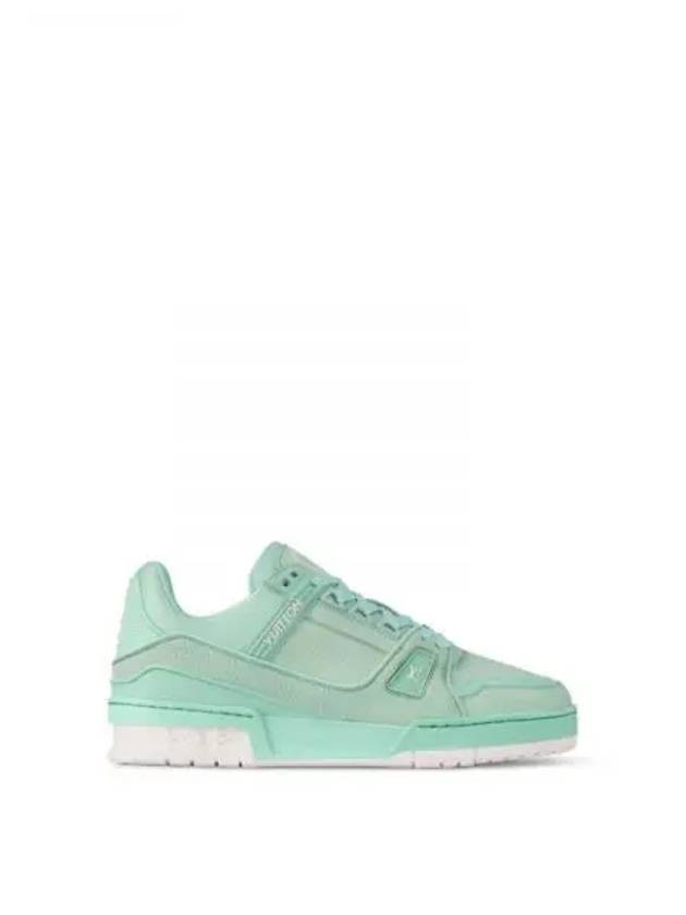 Running Shoes Sneakers LV Trainer Green 1ACRMT - LOUIS VUITTON - BALAAN 1