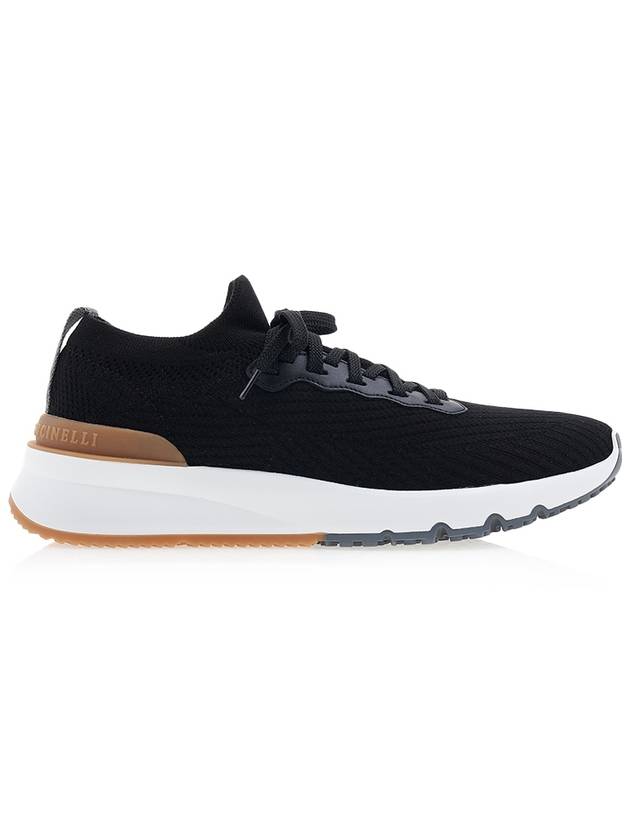 Knit Running Sneakers Black - BRUNELLO CUCINELLI - BALAAN 3