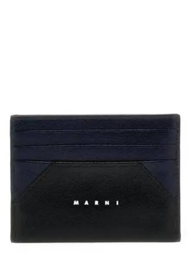 Logo Leather Card Wallet Black - MARNI - BALAAN 2