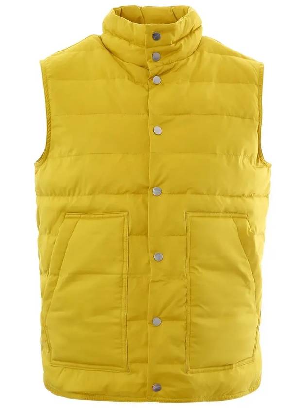 23SS UW1442 YELLOW Twill Quilted Yellow Padded Vest - KITON - BALAAN 1