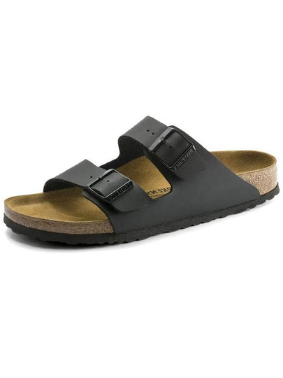 Arizona Double Strap Narrow Slippers Black - BIRKENSTOCK - BALAAN 2