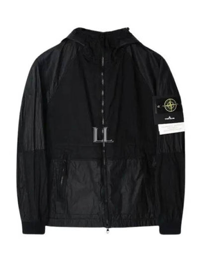 Nylon Metal Watro-TC Hooded Jacket Black - STONE ISLAND - BALAAN 2