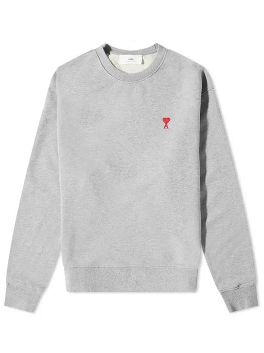 Small Heart Logo Sweatshirt Grey - AMI - BALAAN 2