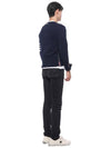 Men's Diagonal Classic Cashmere Cardigan Navy - THOM BROWNE - BALAAN 7