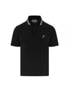 Embroidery Polo Shirt Black - SALVATORE FERRAGAMO - BALAAN 2