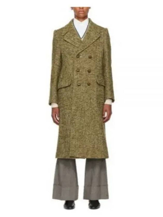 Bernal Herringbone Wool Single Coat Green - GUCCI - BALAAN 2
