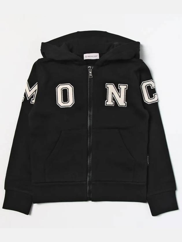 Kids English Logo Hooded Zip up Jacket 8G00004899PS 999 - MONCLER - BALAAN 1