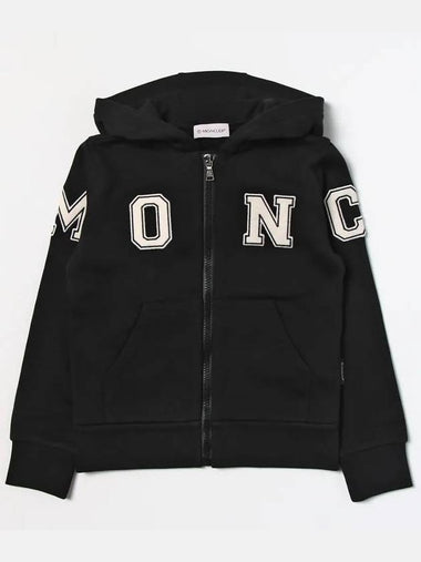 Kids English Logo Hooded Zip up Jacket 8G00004899PS 999 - MONCLER - BALAAN 1