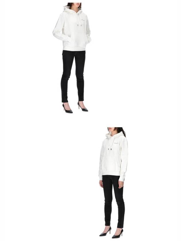 Le Brodet Embroidered Logo Cotton Hooded Top White - JACQUEMUS - BALAAN.