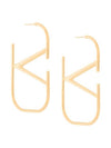 Women's V Logo Signature Earrings Gold - VALENTINO - BALAAN 1