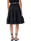 Ruffle A-Line Skirt Black - MSGM - BALAAN 6