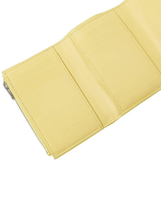 Intrecciato Tri-Fold Zip Half Wallet Yellow - BOTTEGA VENETA - BALAAN 10