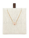 Mini Pop H Pendant Rose Gold Rose Dragee - HERMES - BALAAN 5