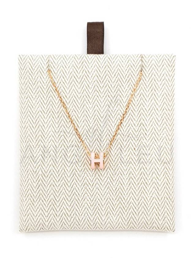 Mini Pop H Pendant Rose Gold Rose Dragee - HERMES - BALAAN 5