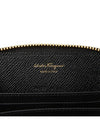 Vara Bow Zipper Card Wallet Black - SALVATORE FERRAGAMO - BALAAN 6