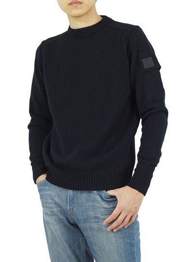 Metropolis Merino Wool Knit Top Black - CP COMPANY - BALAAN 2