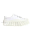 Platform Canvas Low Top Sneakers White - JIL SANDER - BALAAN 2