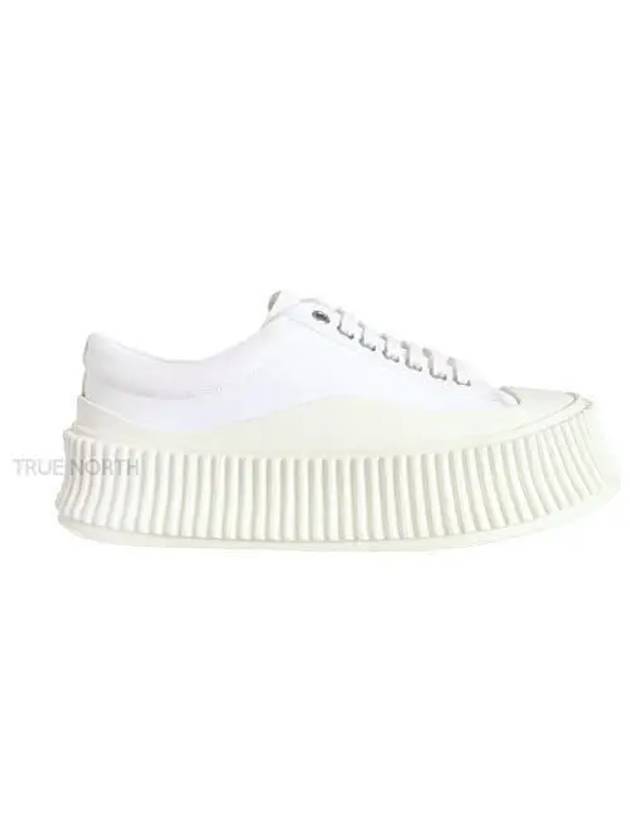 Platform Canvas Low Top Sneakers White - JIL SANDER - BALAAN 2