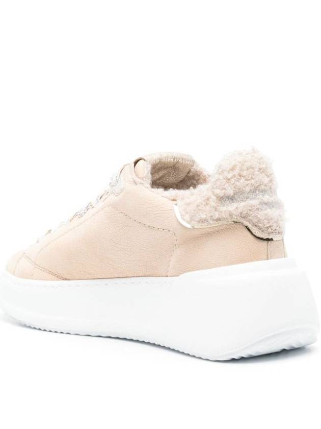 Philippe Model Tres Temple Leather Sneakers With Fur - PHILIPPE MODEL - BALAAN 4