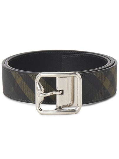 Check Pattern Buckle Leather Belt Blue - BURBERRY - BALAAN 2