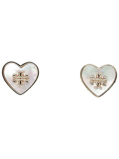 Women's Kira Heart Stud Earrings Gold Pearl - TORY BURCH - BALAAN 2