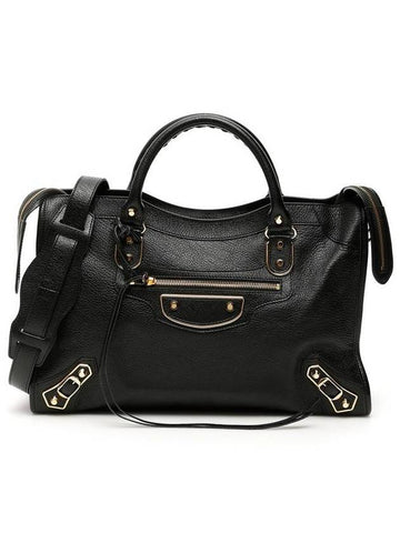 Classic Metallic Edge City Tote Bag Black - BALENCIAGA - BALAAN 1