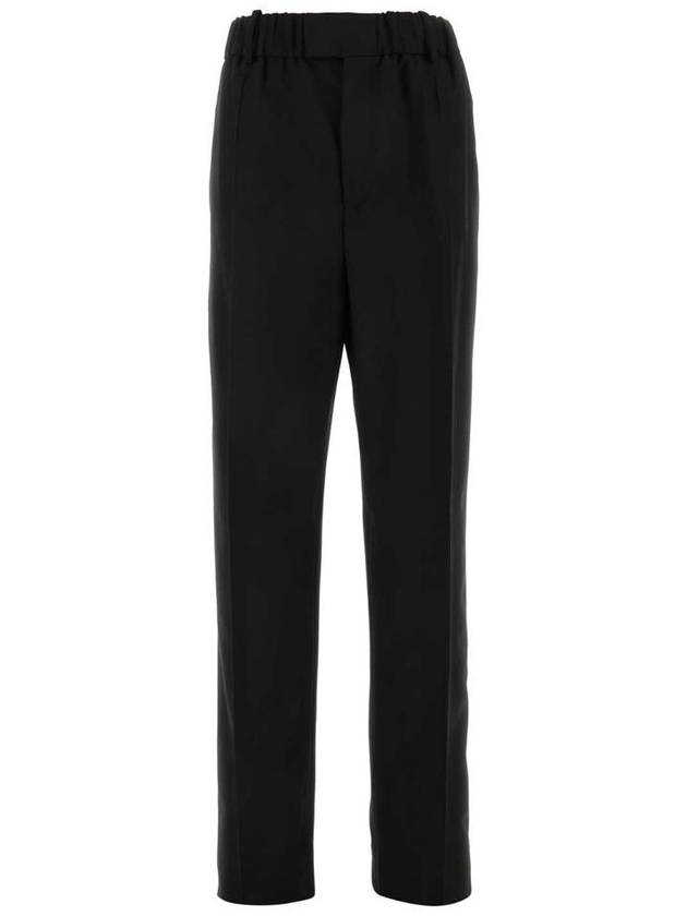 Light Wool Wide Leg Pants Black - BOTTEGA VENETA - BALAAN 2