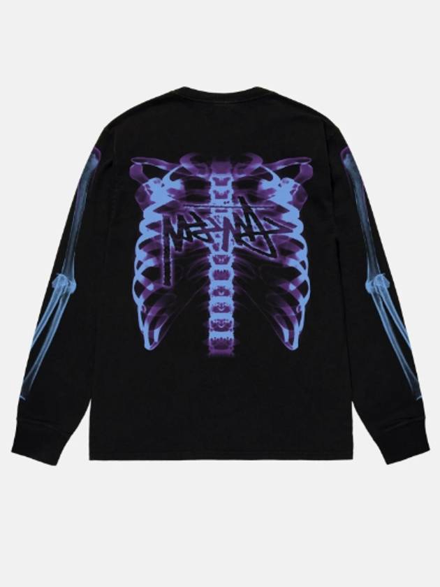 Rib Cage 3M Long Sleeve T-Shirt Black - STUSSY - BALAAN 3