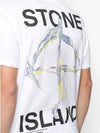 Marble Back Logo Short Sleeve T-Shirt White - STONE ISLAND - BALAAN 4