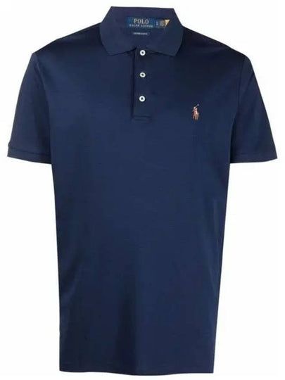 Embroidered Logo Pony Polo Shirt Blue - POLO RALPH LAUREN - BALAAN 2