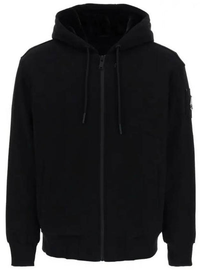 Tilden Fox Fur Zip Up Hoodie Black - MOOSE KNUCKLES - BALAAN 2