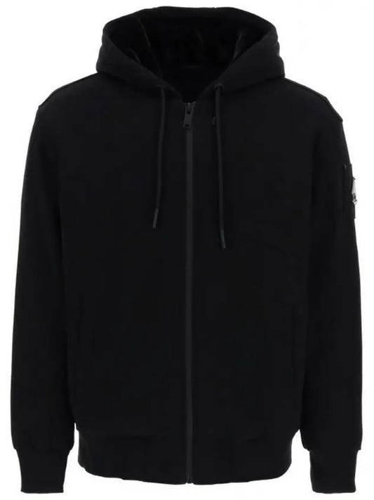 Tilden Fox Fur Zip Up Hoodie Black - MOOSE KNUCKLES - BALAAN 2