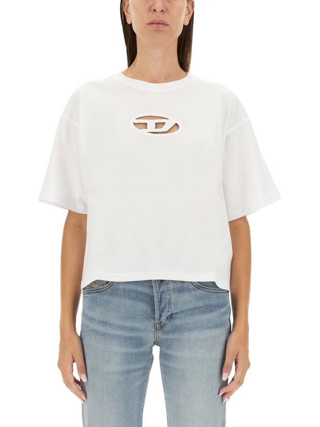 T Bucks Crop Od Cotton T-Shirt A150960NIAX - DIESEL - BALAAN 2