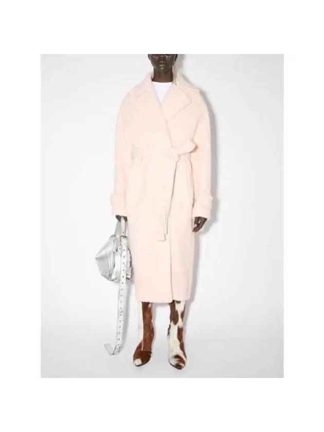 Acne Studios Single breasted boucl coat A90562 POWDER PINK - ACNE STUDIOS - BALAAN 2