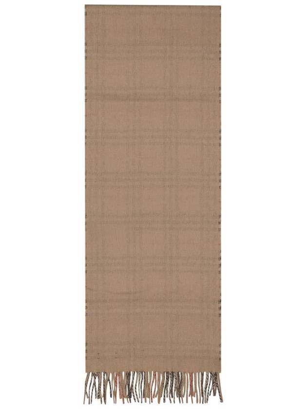 Check Cashmere Scarf Beige - BURBERRY - BALAAN 3