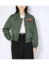 3D Logo Patch Pocket Bomber Jacket Dark Khaki - KENZO - BALAAN 3